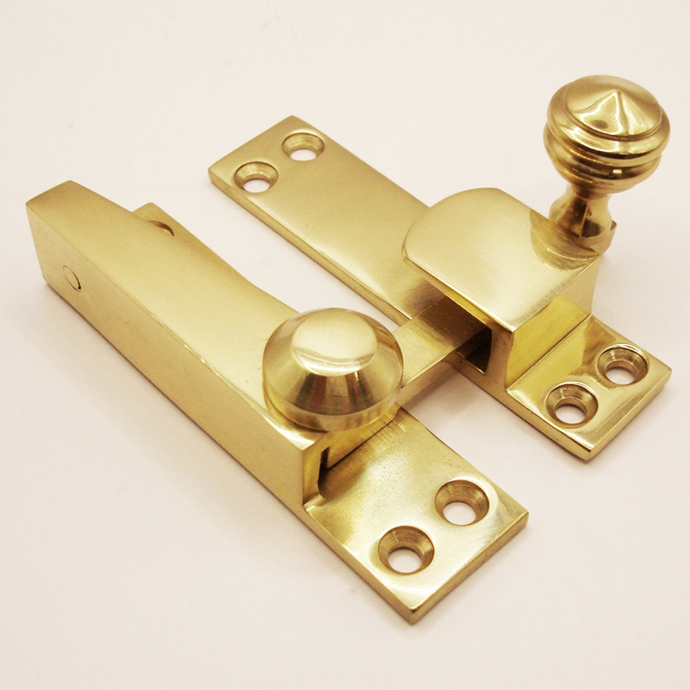 TWC003/PB • Non-Locking • Polished Brass • Forged Straight Arm Sash Fastener